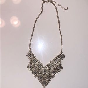 Gold and pewter necklace